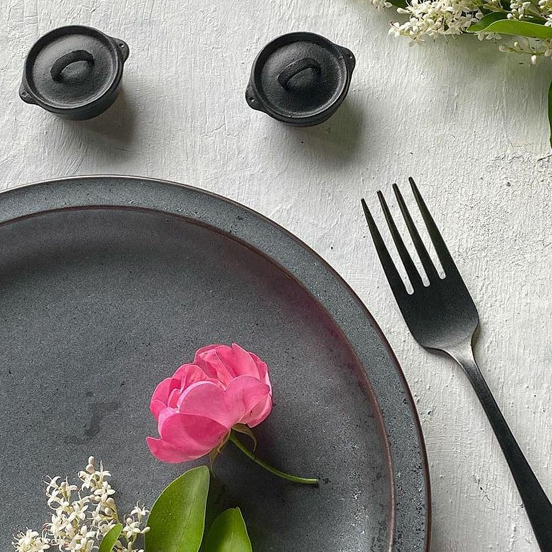 Japanese ceramic chopstick rests used as decorative dining accents