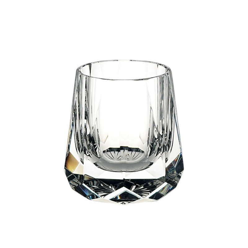 Kikiro Zeus Stone whiskey glass in Japanese style with K9 crystal and double-layer design.