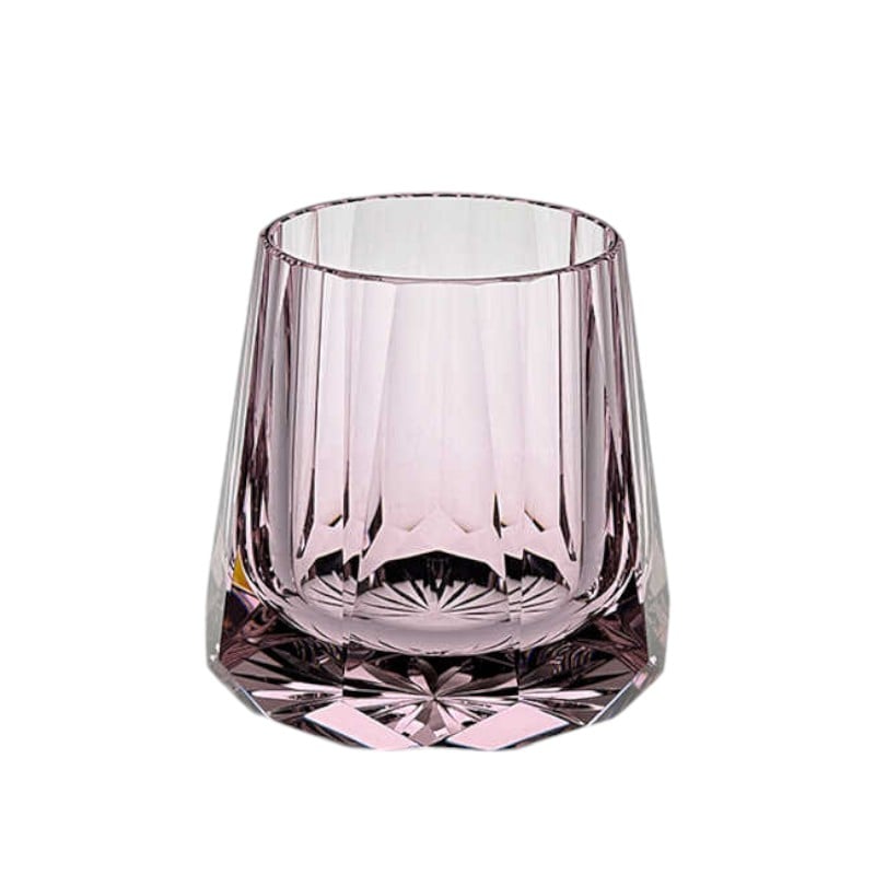 Elegant Pink Crystal Whiskey Glass - K9 Crystal, 260mL Gift for Her