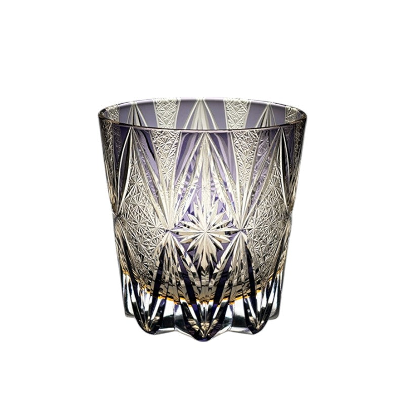 Lola’s Secret whiskey glass with European vintage palace design in crystal.