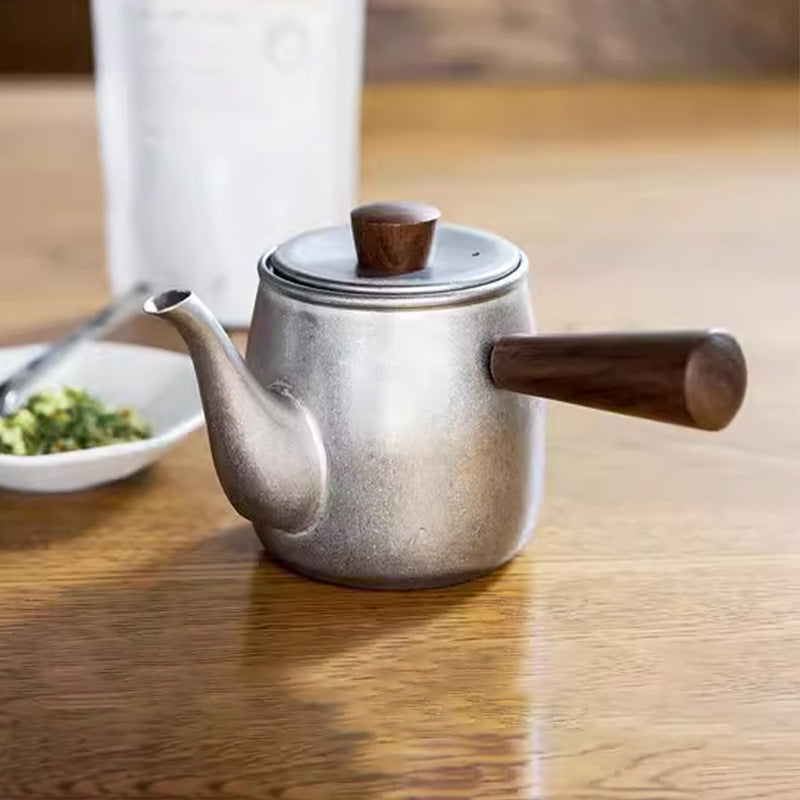 Modern stainless steel tea brewing pot