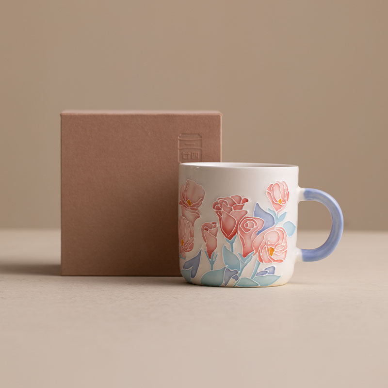 Elegant Jingdezhen ceramic mug with artisan design