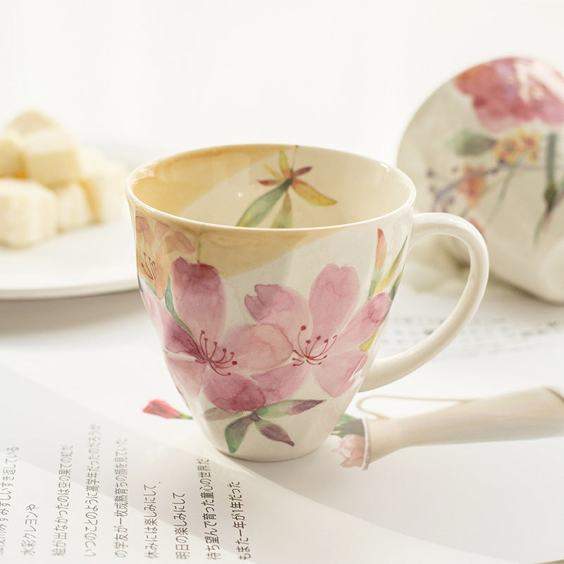 Twelve months flowers ceramic mug
