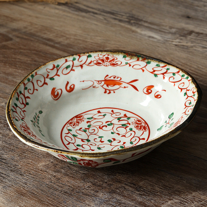 Japanese Bloom Meino Burn ceramic fruit plate