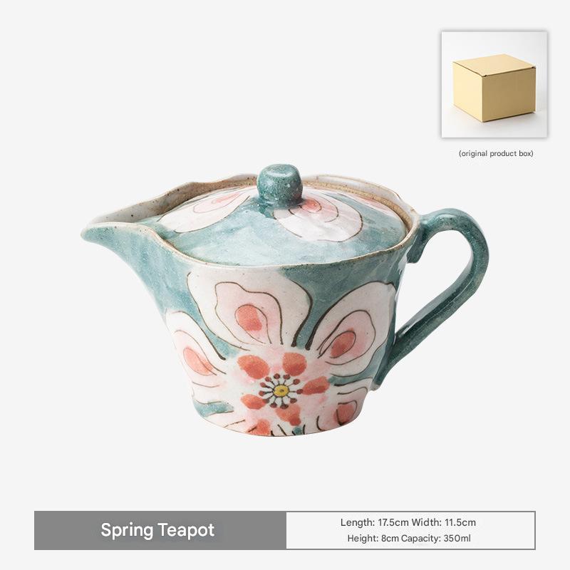 Handcrafted Floral Ceramic Teapot – Unique & Elegant