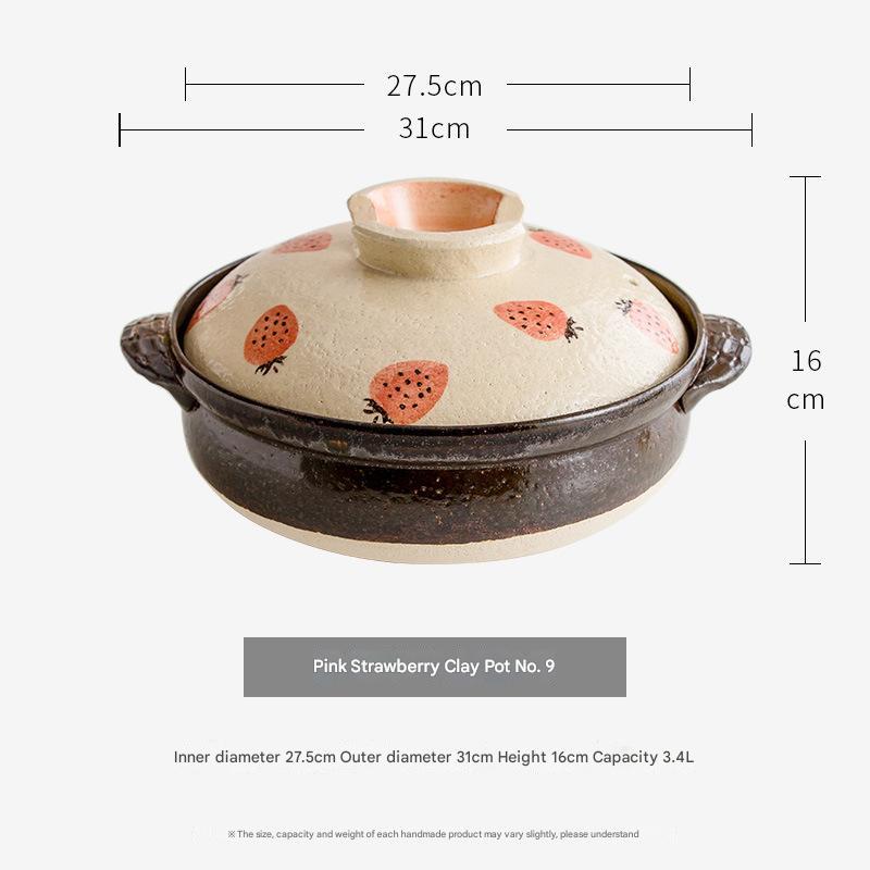 Strawberry Ceramic Donabe Pot – Artisan Cooking Delight