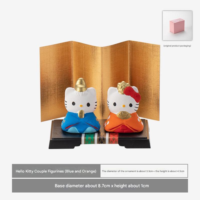 Japanese Hello Kitty Couple Ceramic Ornaments - Gift Set