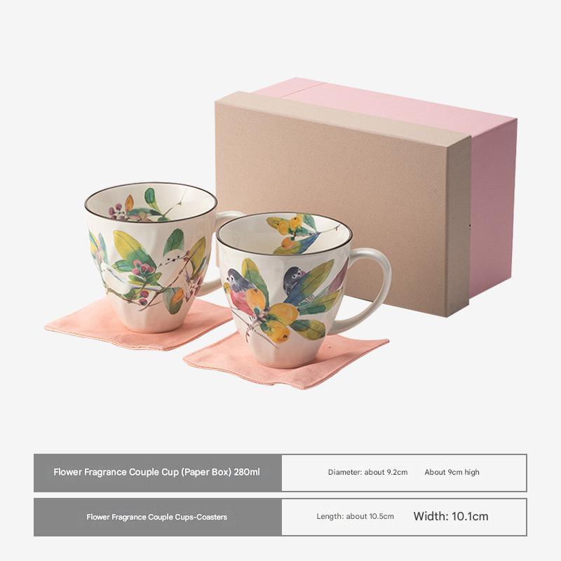 Elegant Japanese Teacup Gift Set - Floral Porcelain Cups