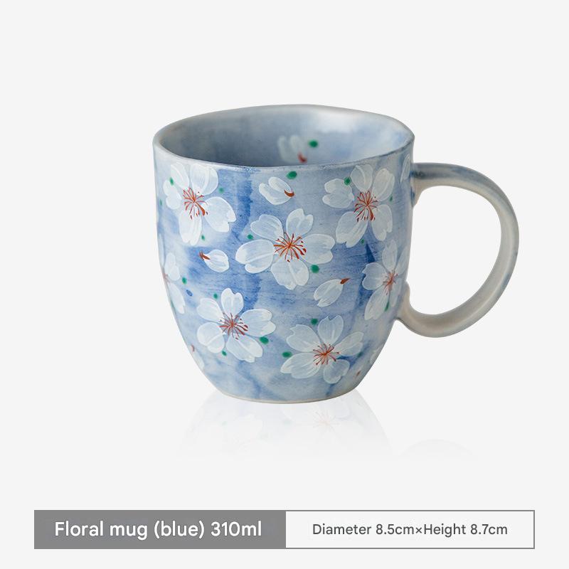 Hand-Painted Cherry Blossom Mug – Stylish Ceramic Design