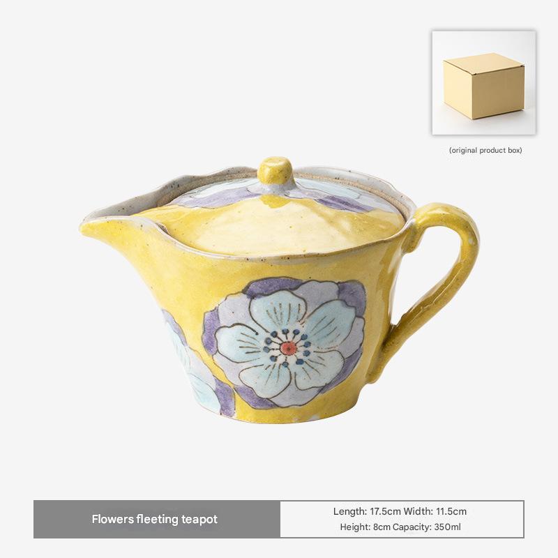 Handcrafted Floral Ceramic Teapot – Unique & Elegant