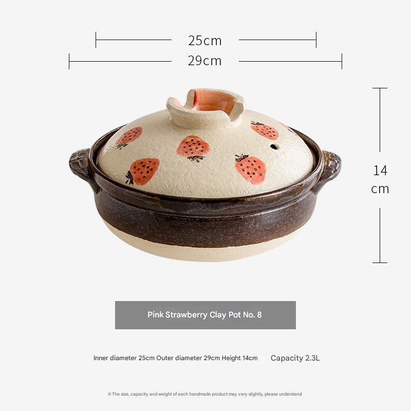 Strawberry Ceramic Donabe Pot – Artisan Cooking Delight