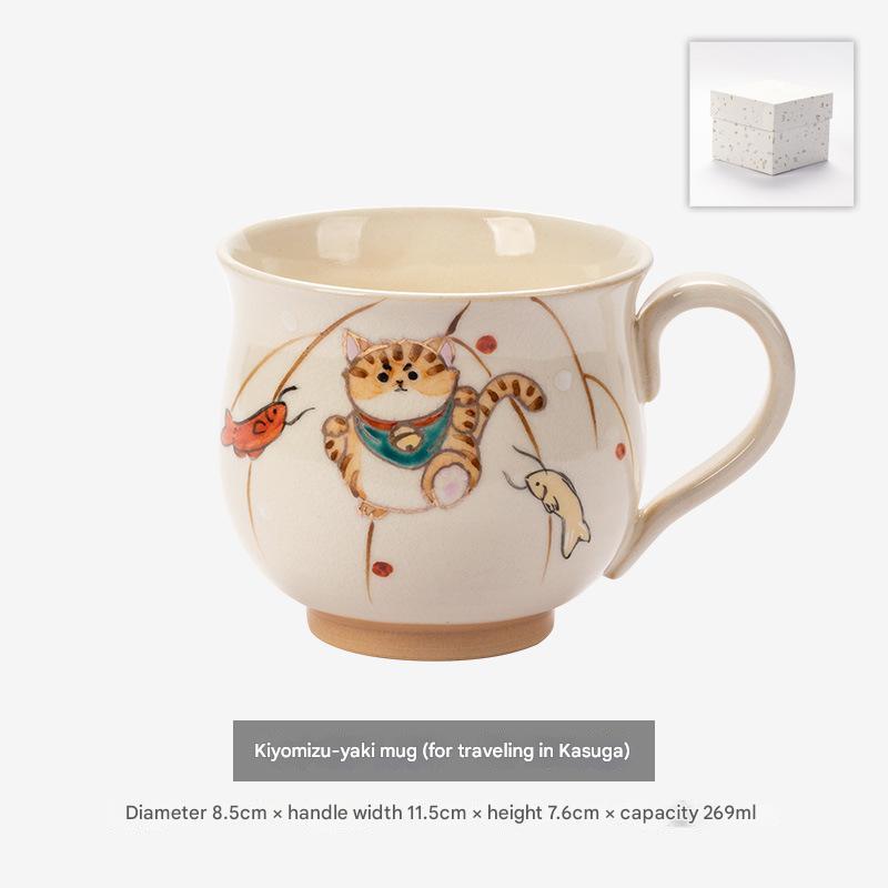 Whimsical Hand-Painted Ceramic Cups | Artistic Drinkware