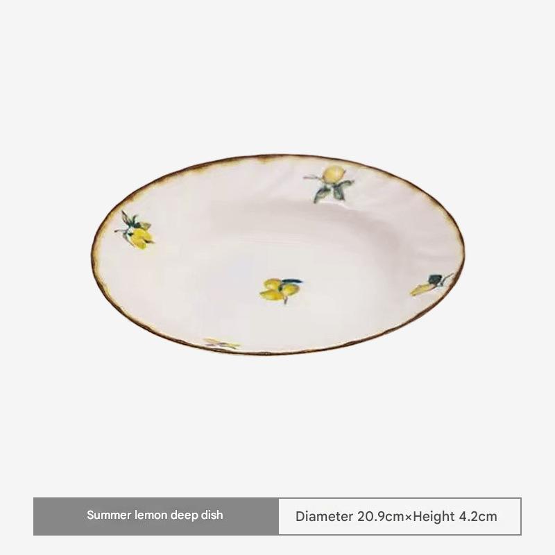 Handmade Japanese Ceramic Lemon Plates – Timeless Elegance