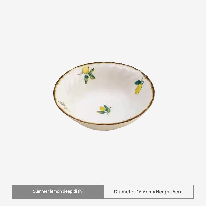 Handmade Japanese Ceramic Lemon Plates – Timeless Elegance