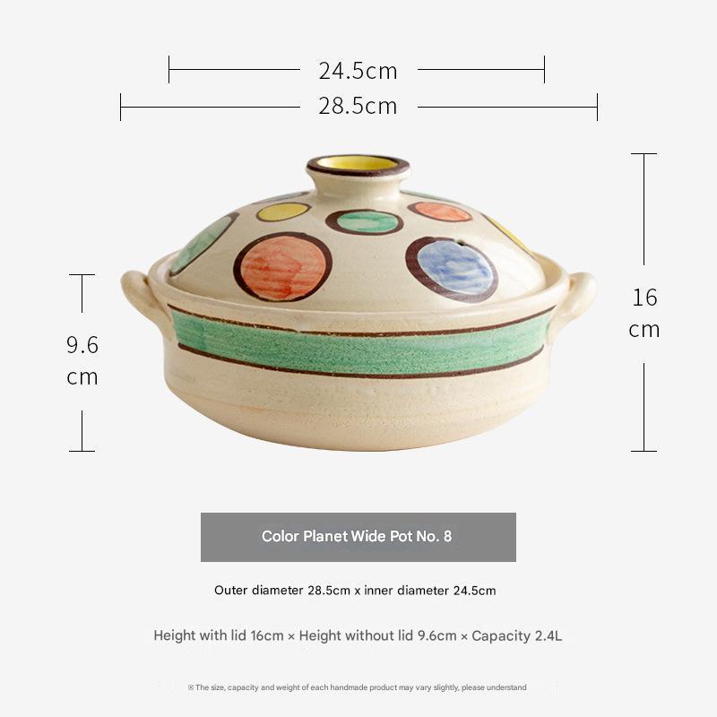 Vibrant Japanese Ceramic Planet Pot – Durable & Stylish