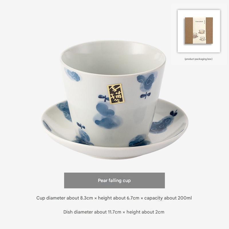 Blue Floral Porcelain Cup & Saucer Set – Elegant Tea Set