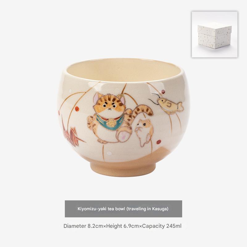 Whimsical Hand-Painted Ceramic Cups | Artistic Drinkware