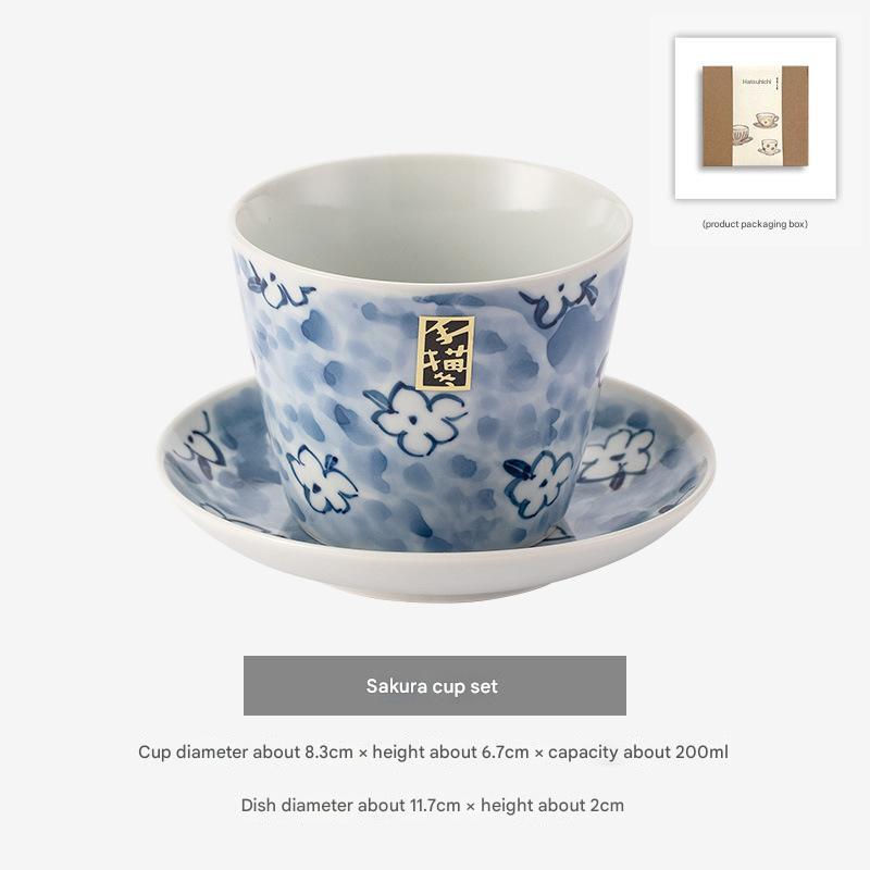 Blue Floral Porcelain Cup & Saucer Set – Elegant Tea Set