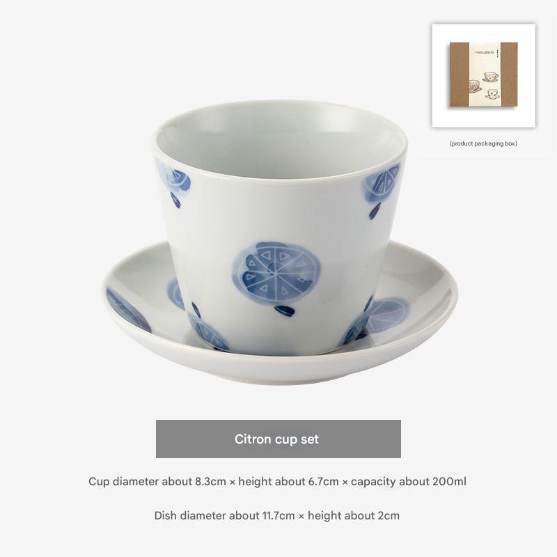 Blue Floral Porcelain Cup & Saucer Set – Elegant Tea Set