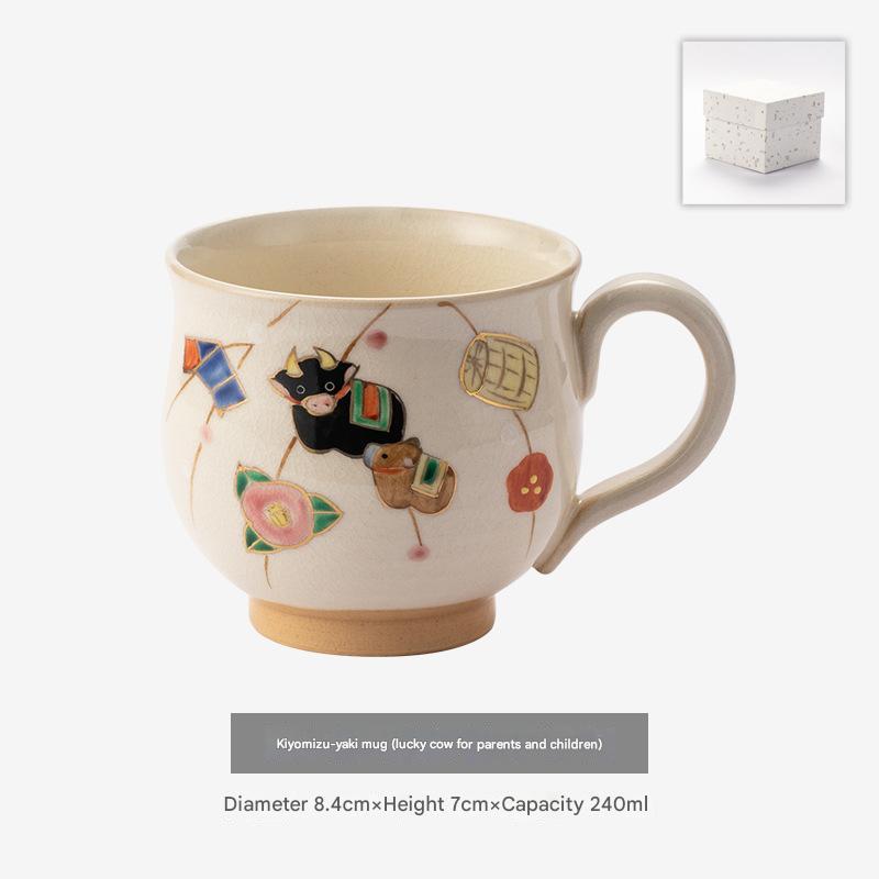 Whimsical Hand-Painted Ceramic Cups | Artistic Drinkware