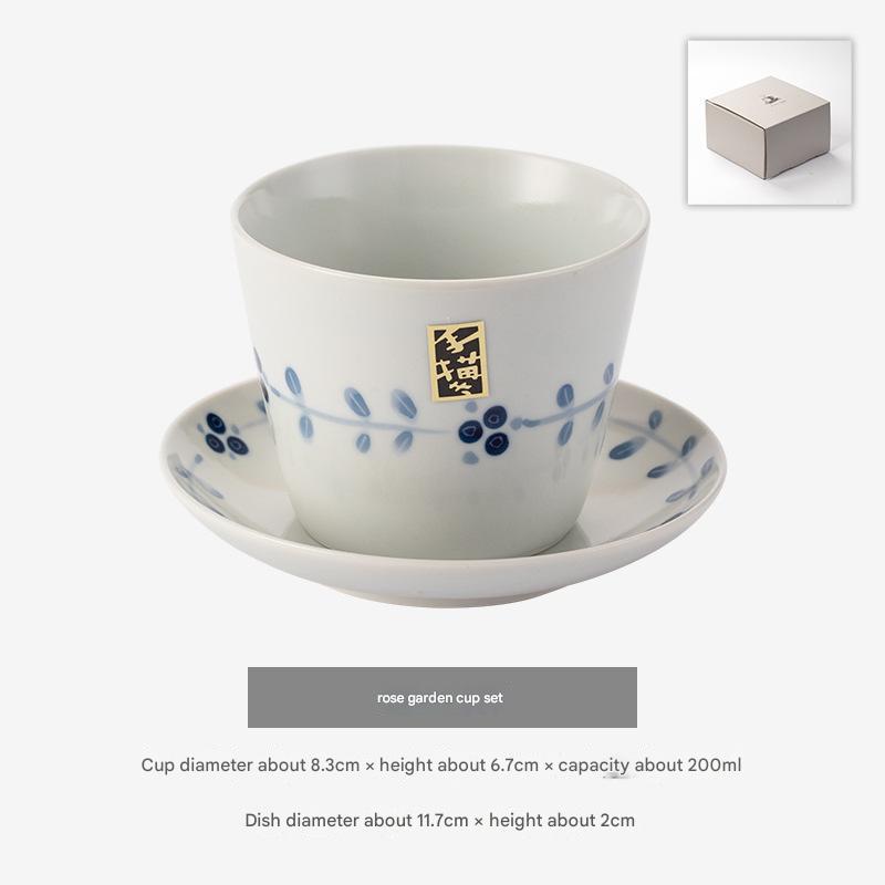 Blue Floral Porcelain Cup & Saucer Set – Elegant Tea Set