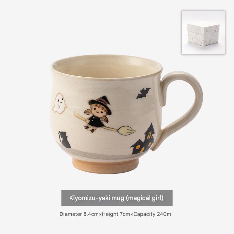 Whimsical Hand-Painted Ceramic Cups | Artistic Drinkware