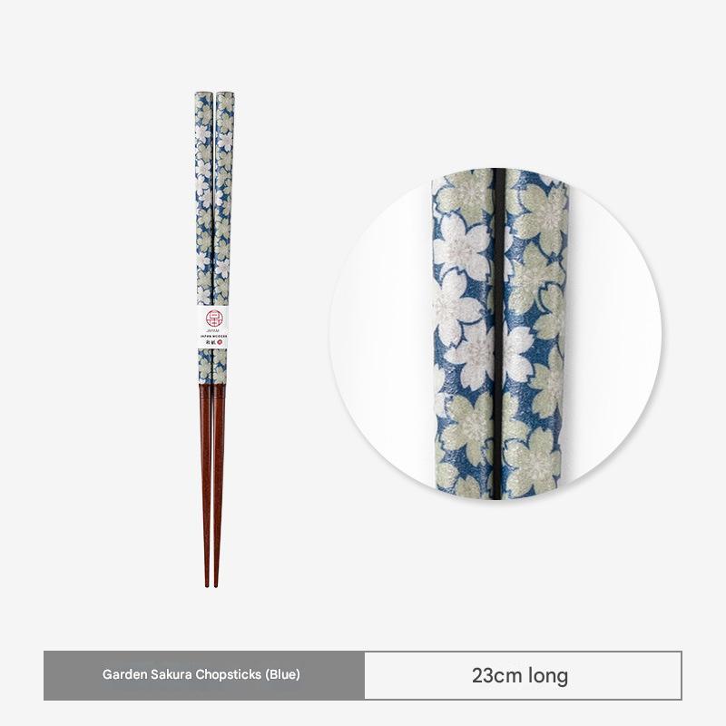 Handmade Cherry Blossom Wooden Chopsticks Set