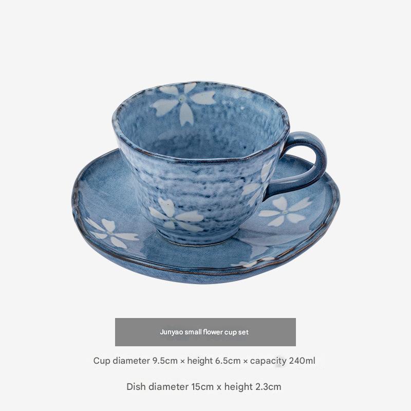 Handcrafted Floral Ceramic Cup & Saucer Set – Elegant Design