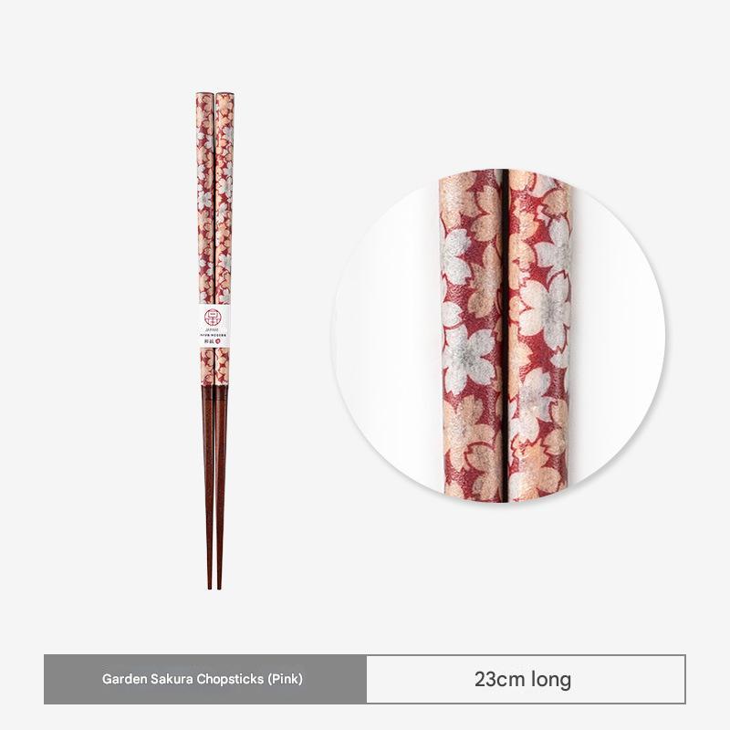 Handmade Cherry Blossom Wooden Chopsticks Set