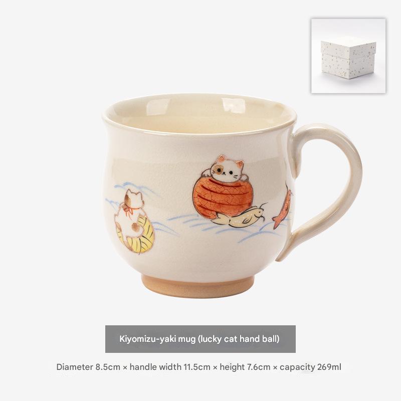 Whimsical Hand-Painted Ceramic Cups | Artistic Drinkware