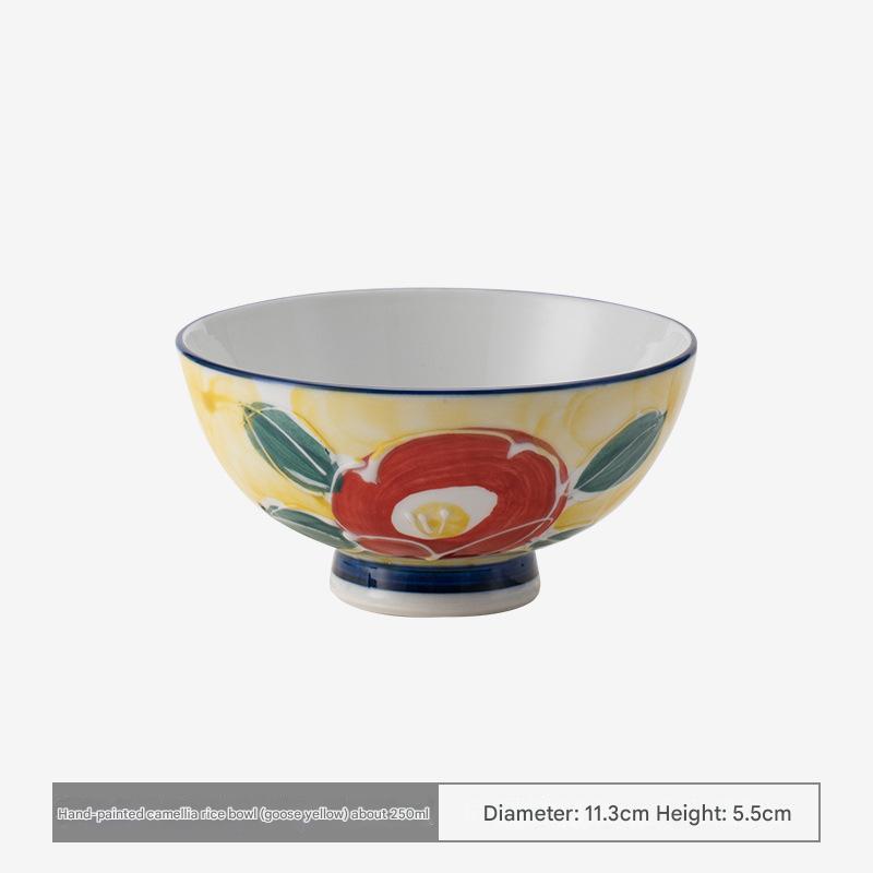 Minoware Hand-Painted Ceramic Ramen Bowls with Floral Designs | Elegant Dining