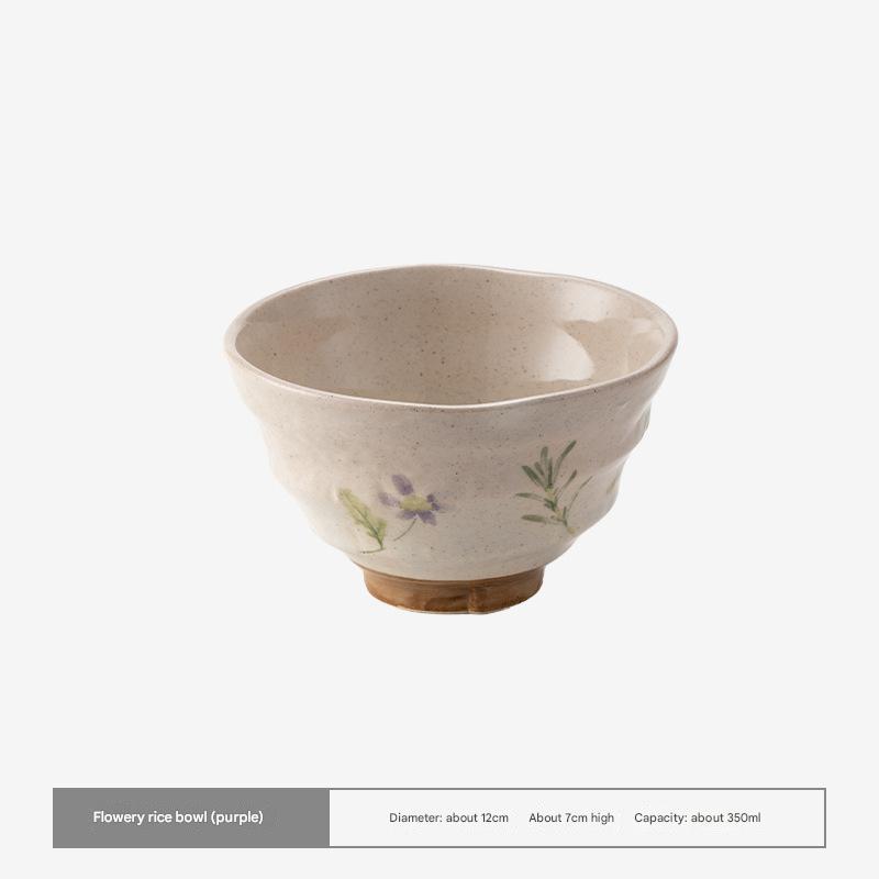 Handcrafted Floral Ceramic Bowl – Elegant & Versatile