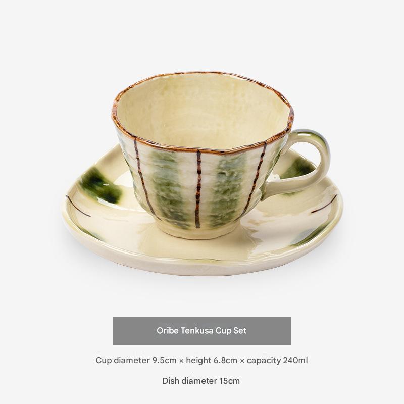 Handcrafted Floral Ceramic Cup & Saucer Set – Elegant Design