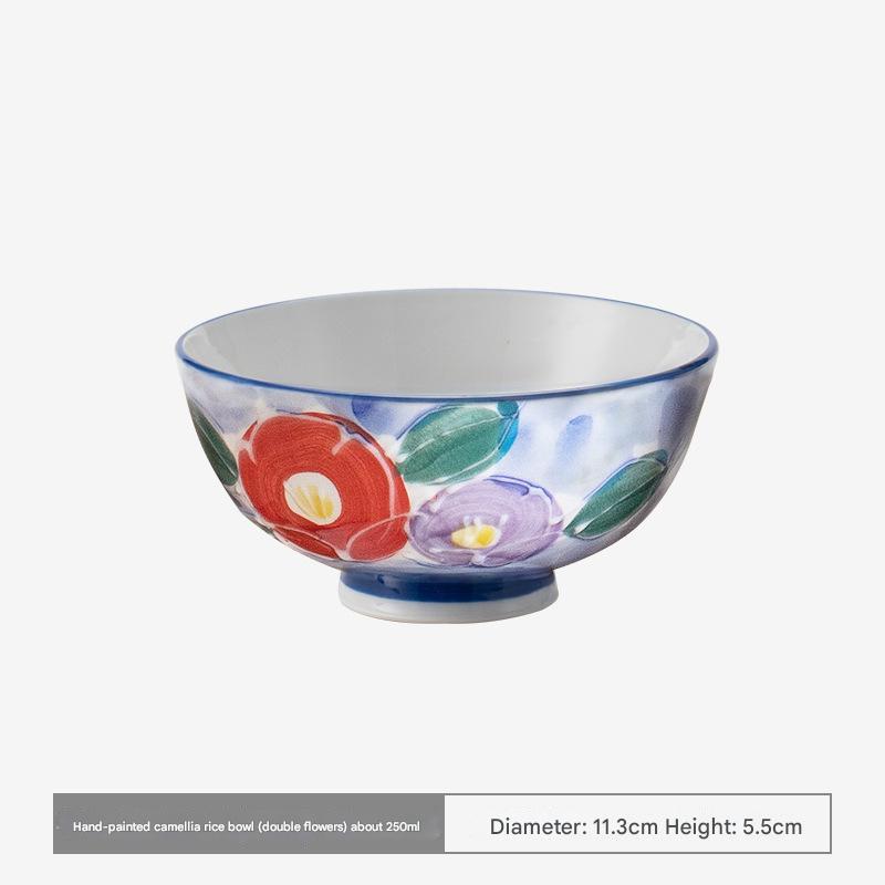 Minoware Hand-Painted Ceramic Ramen Bowls with Floral Designs | Elegant Dining