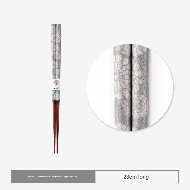 Handmade Cherry Blossom Wooden Chopsticks Set