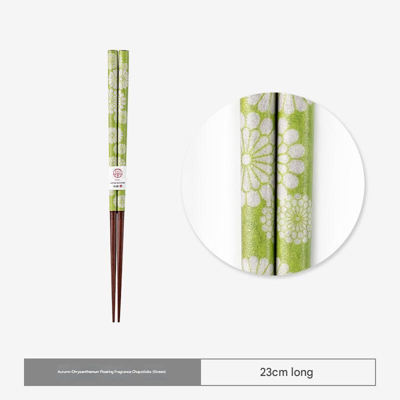 Handmade Cherry Blossom Wooden Chopsticks Set