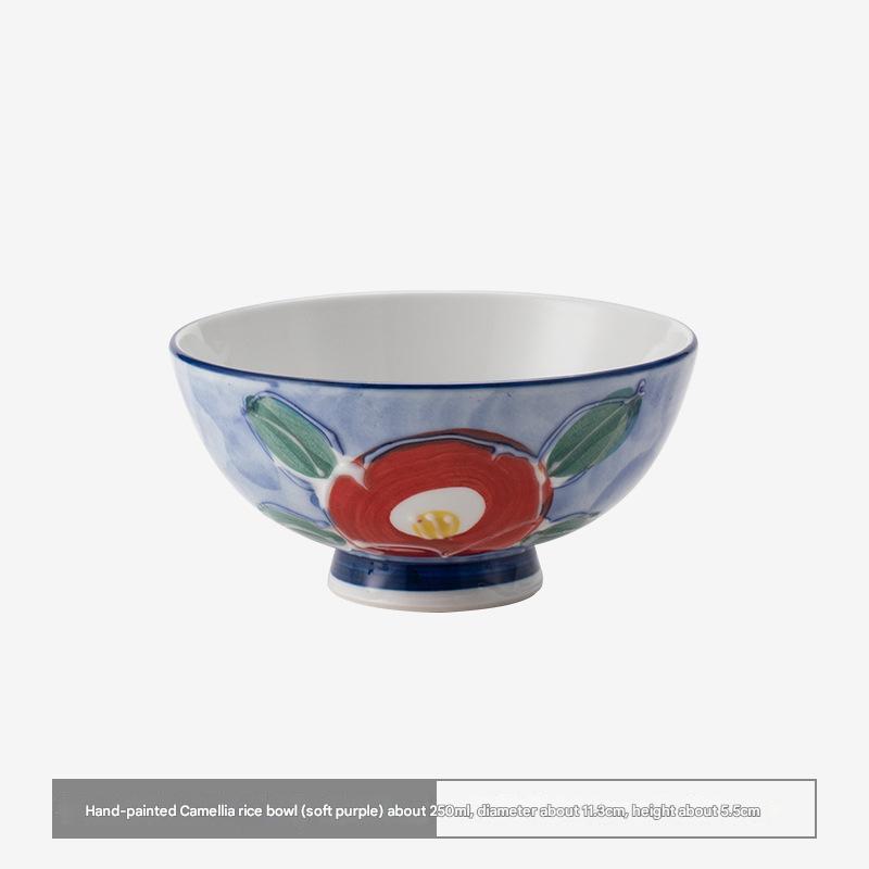 Minoware Hand-Painted Ceramic Ramen Bowls with Floral Designs | Elegant Dining