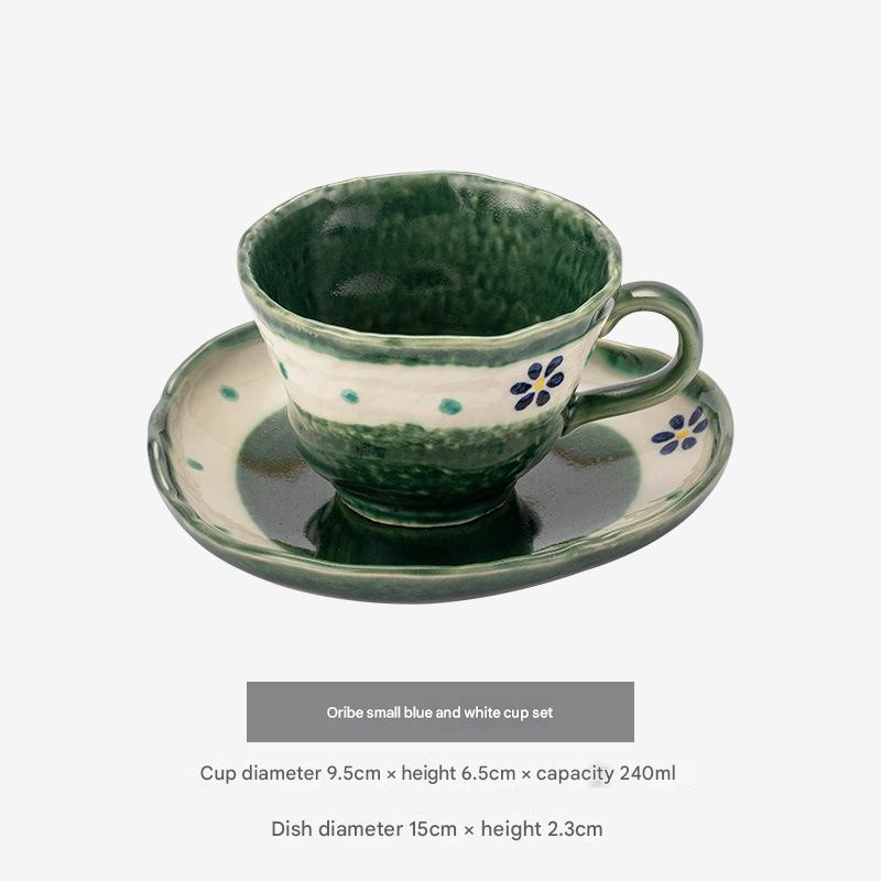 Handcrafted Floral Ceramic Cup & Saucer Set – Elegant Design