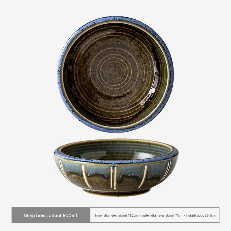 Elegant Deep Ceramic Bowl - Timeless & Durable Design