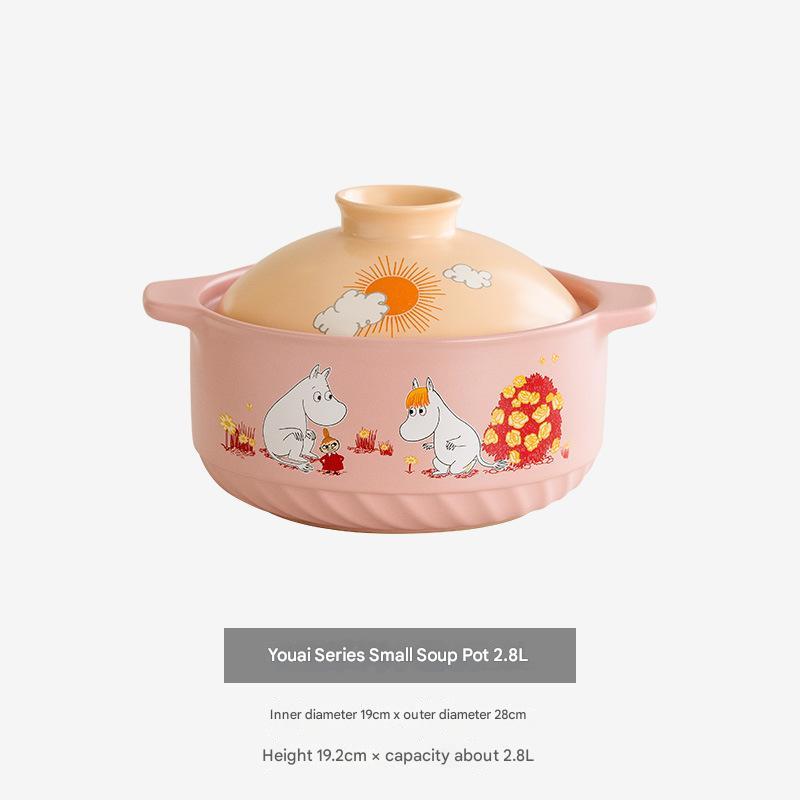 Charming Moomin Ceramic Soup Pot - Gas Stove Compatible