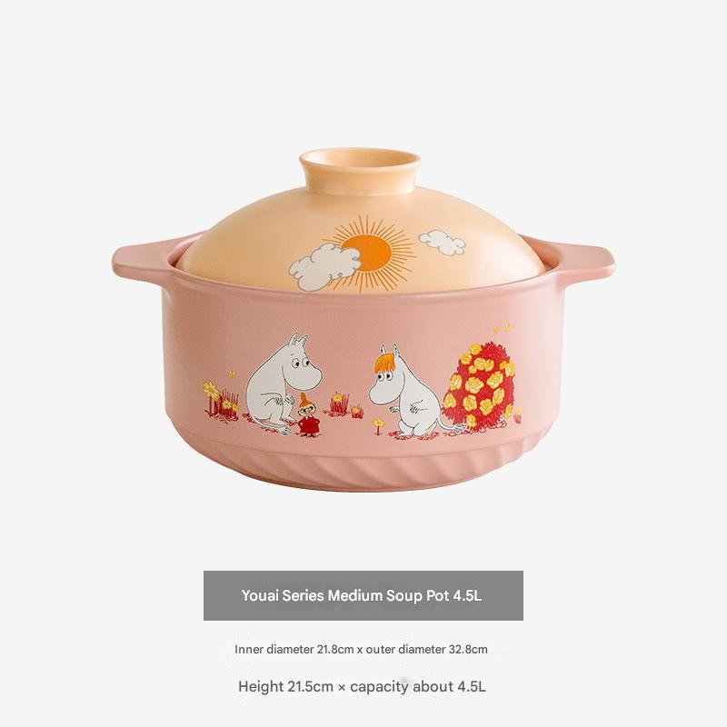 Charming Moomin Ceramic Soup Pot - Gas Stove Compatible