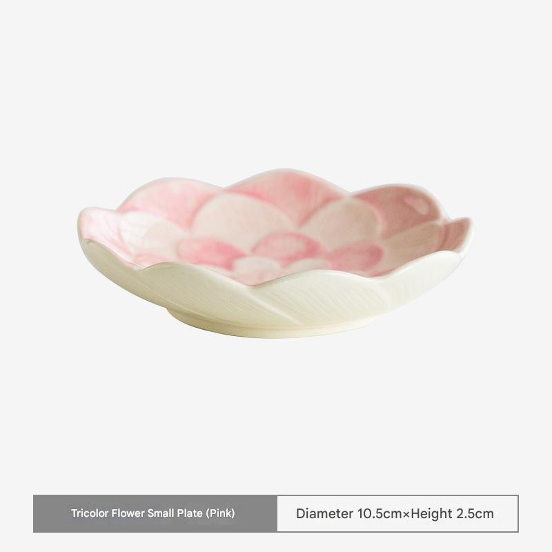 Handcrafted Japanese Kiln Flower Dishes - Elegant Tableware