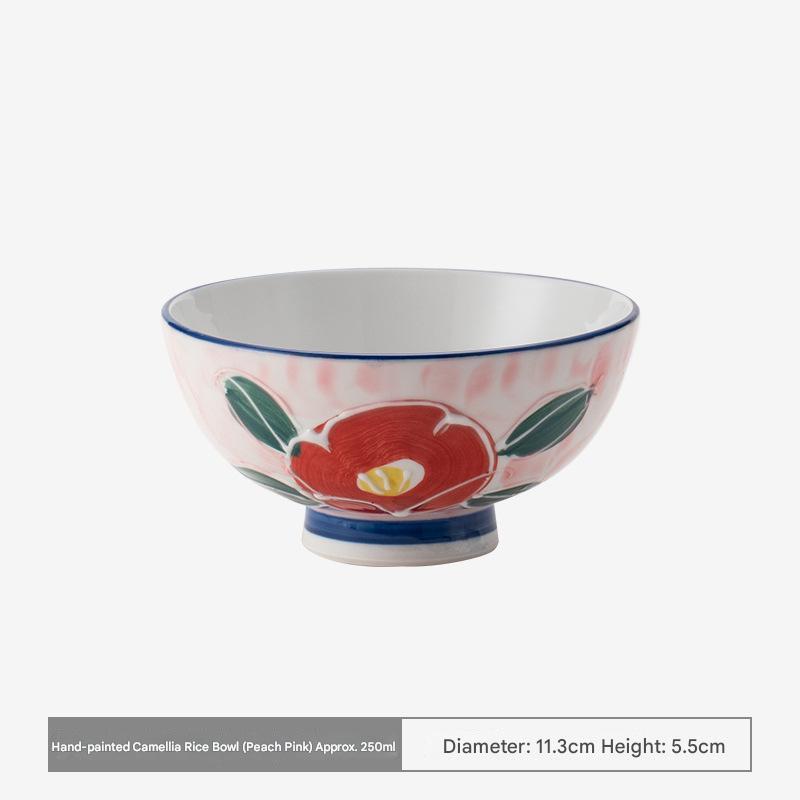 Minoware Hand-Painted Ceramic Ramen Bowls with Floral Designs | Elegant Dining