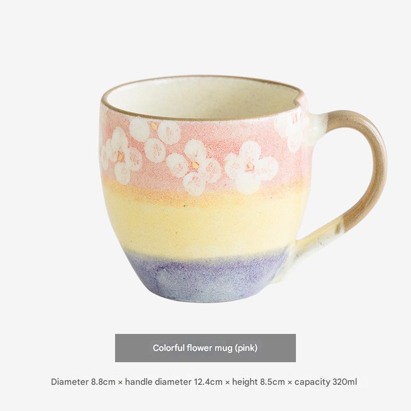 Handcrafted Pastel Japanese Bowls with Delicate Floral Motifs