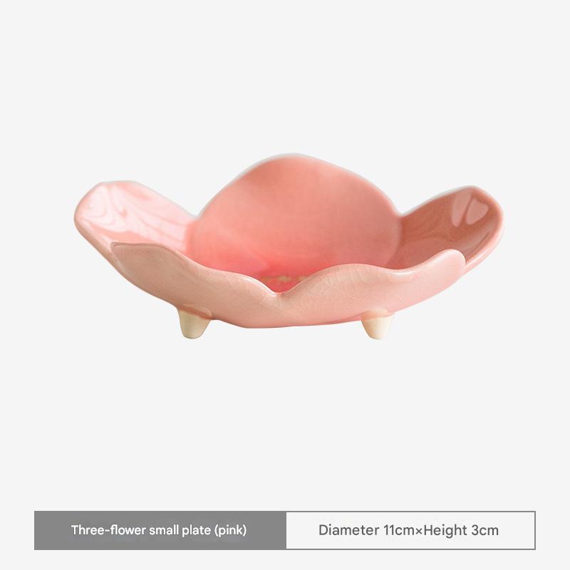 Handcrafted Japanese Kiln Flower Dishes - Elegant Tableware