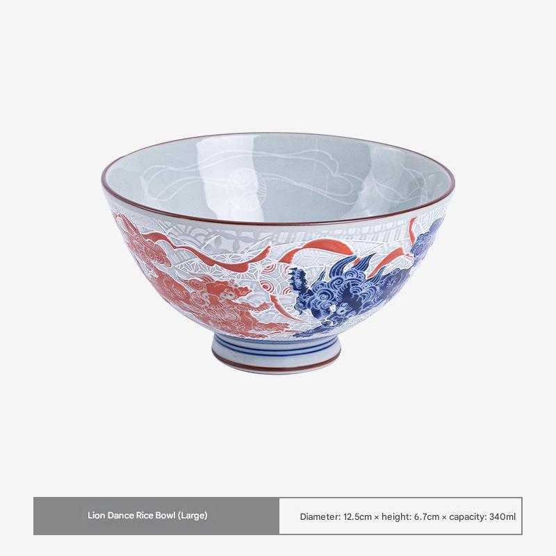 Handcrafted Porcelain Dragon Bowls – Elegant Traditional Design