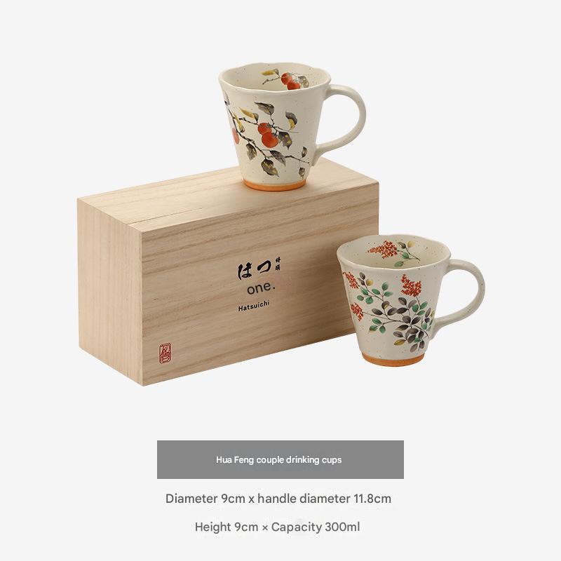 Handcrafted Ceramic Mugs with Elegant Floral Patterns