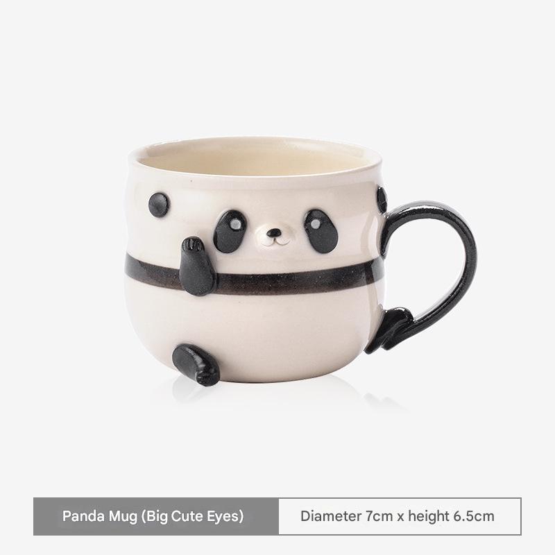 Adorable Panda Ceramic Cups | Cute 3D Coffee Mugs