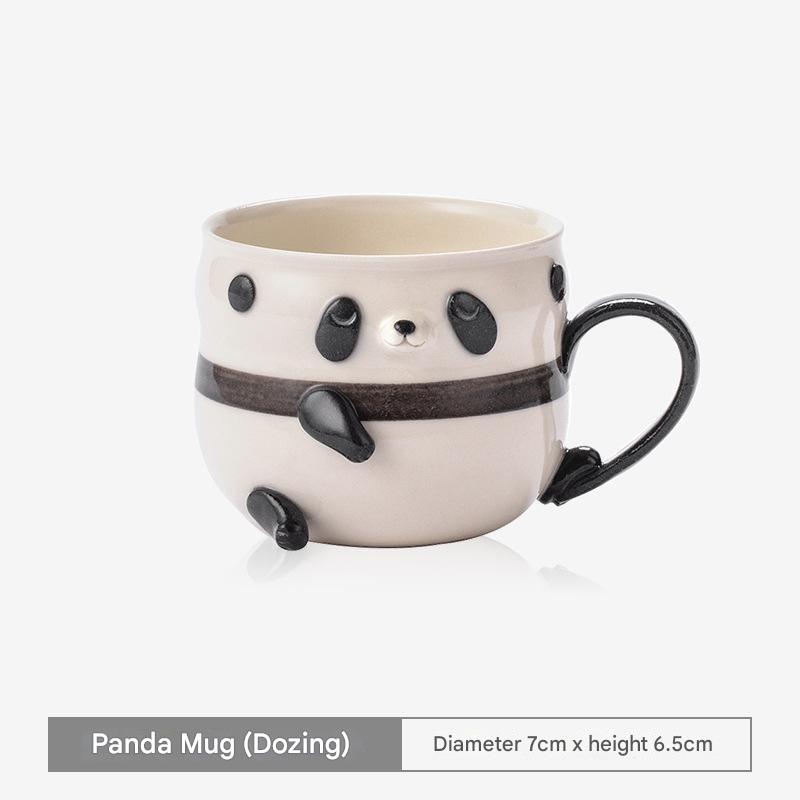 Adorable Panda Ceramic Cups | Cute 3D Coffee Mugs