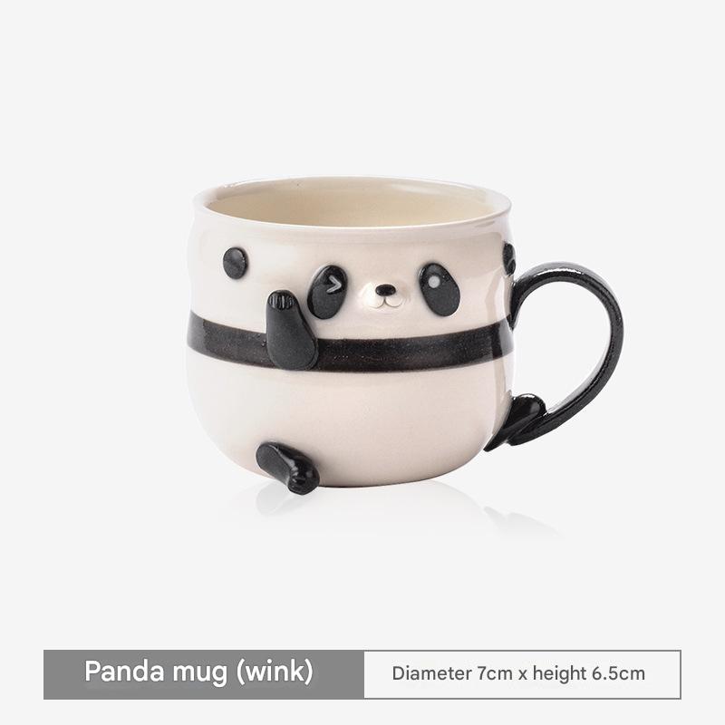 Adorable Panda Ceramic Cups | Cute 3D Coffee Mugs